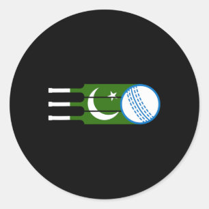 Pakistani Cricket Player Cricket Fans Pakistan Cri Classic Round Sticker