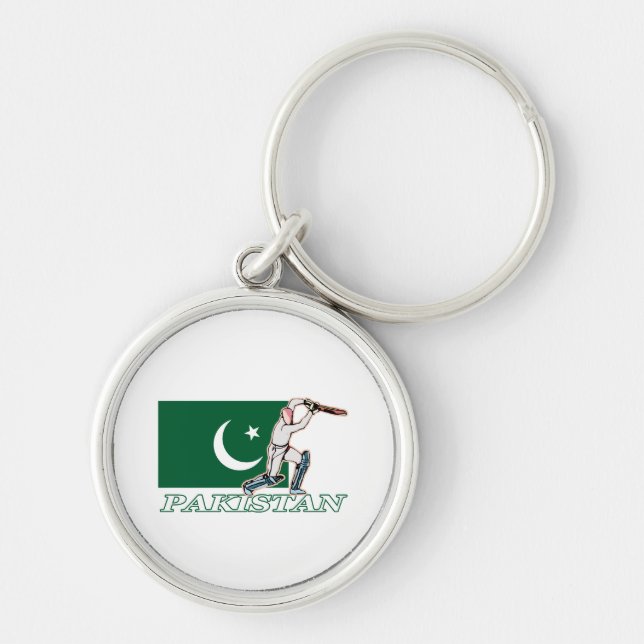 Pakistani Cricket Player Keychain (Front)