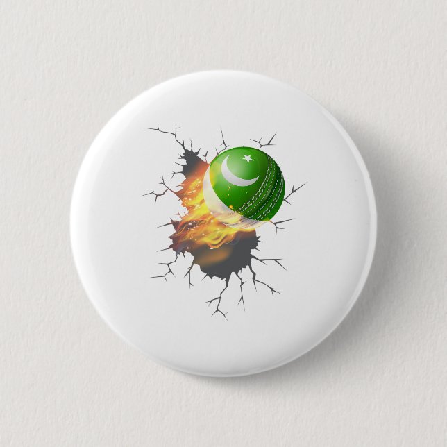 Pakistani Cricket Supporters Kit Gift Pakistan Cri Button (Front)