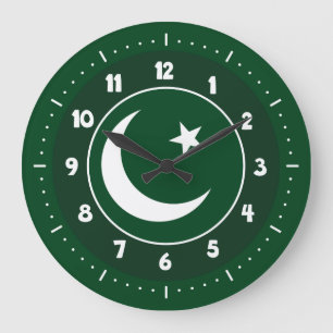 Pakistani flag clocks