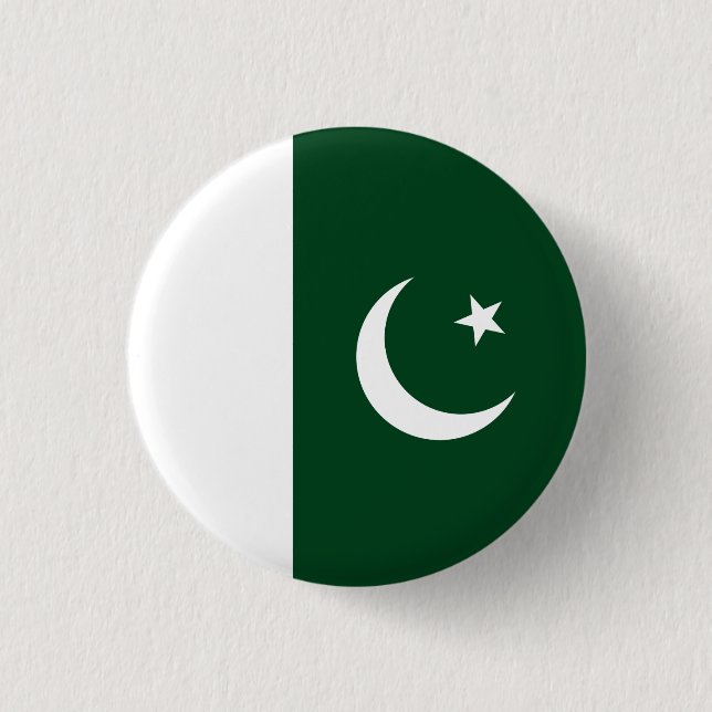 Pakistani Flag, Flag of Pakistan Button (Front)