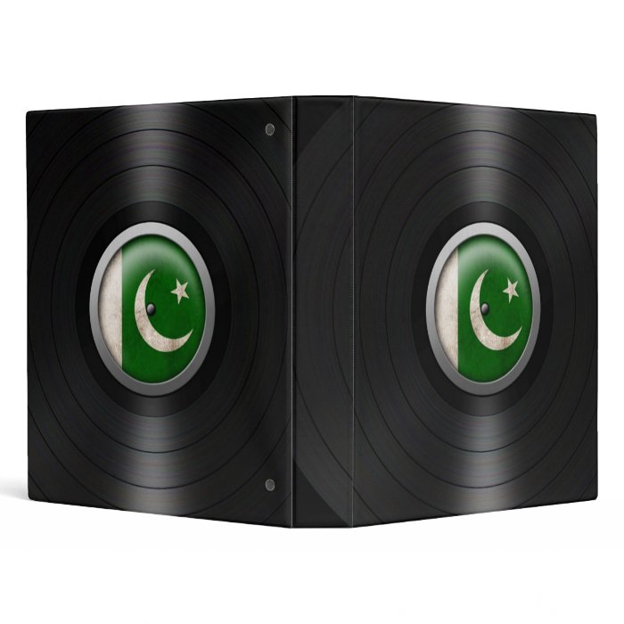 Pakistani Flag Vinyl Record Album Graphic Vinyl Binder
