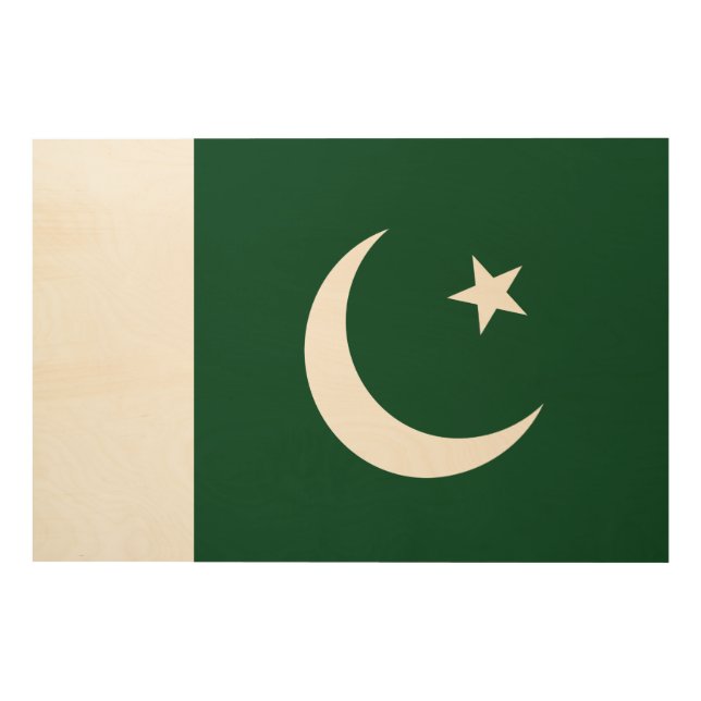 Pakistani Flag Wood Wall Art (Front)