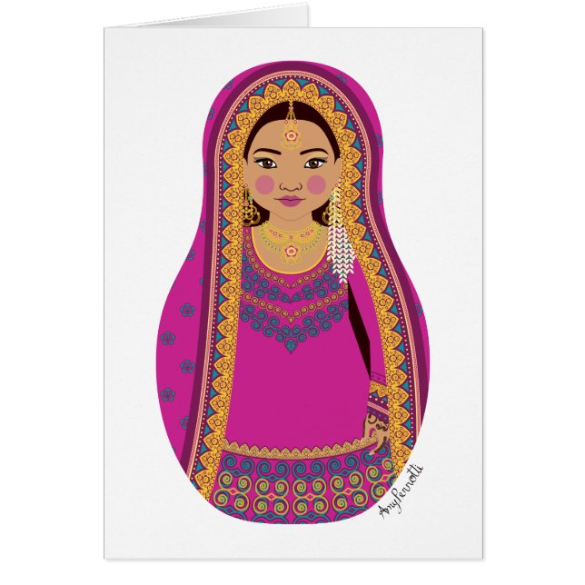 Pakistani Matryoshka Card (Front)