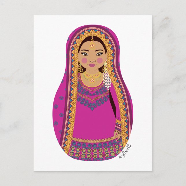 Pakistani Matryoshka Postcard (Front)