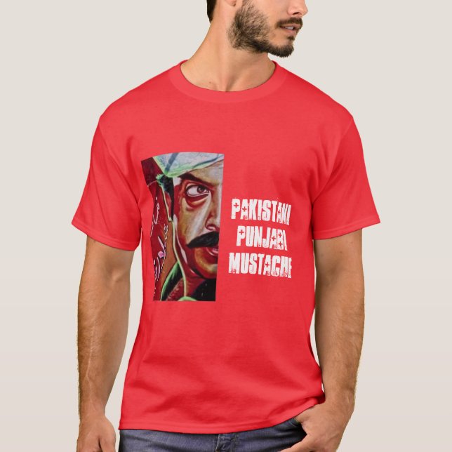 Pakistani Punjabi Mustache T-Shirt (Front)