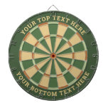 Pal Green and Beige Dartboard with Custom Text