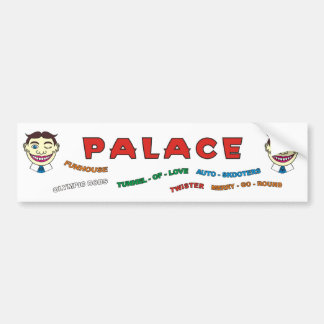 Palace Amusements building front bumper sticker. Sticker
