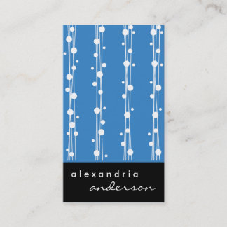 Palace Blue Dots and Straw Business Cards