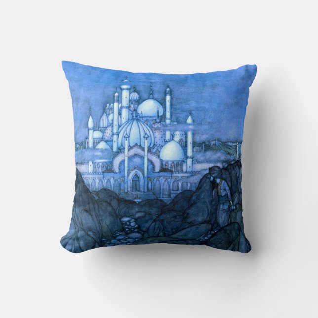 Palace Edmun Dulac Architecture Arabian Nights Throw Pillow (Front)