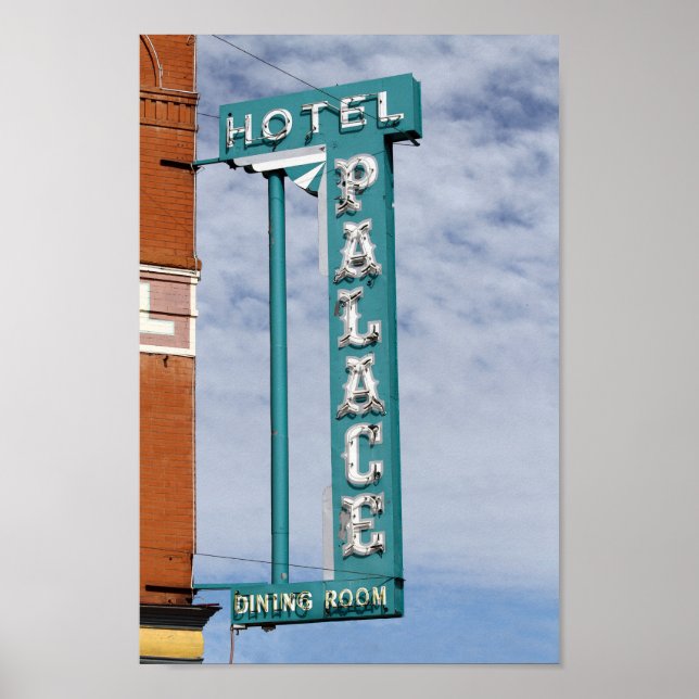 Palace Hotel Sign, Cripple Creek, Colorado Poster (Front)