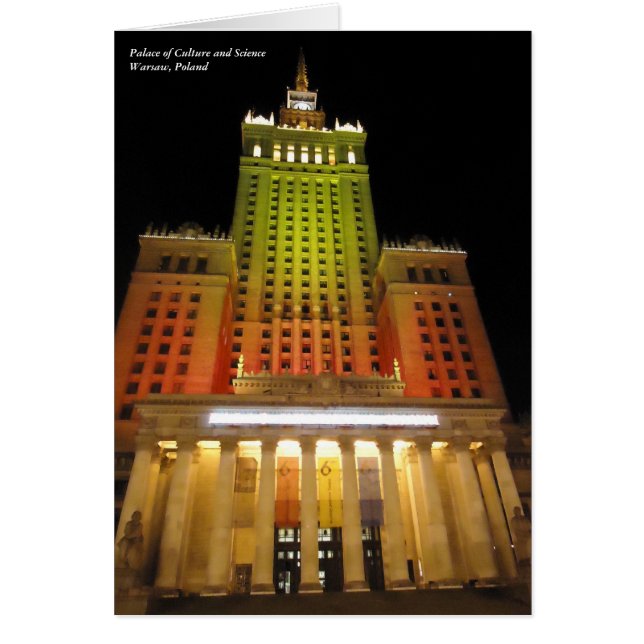 Palace of Culture & Science, Warsaw, Poland Card (Front)