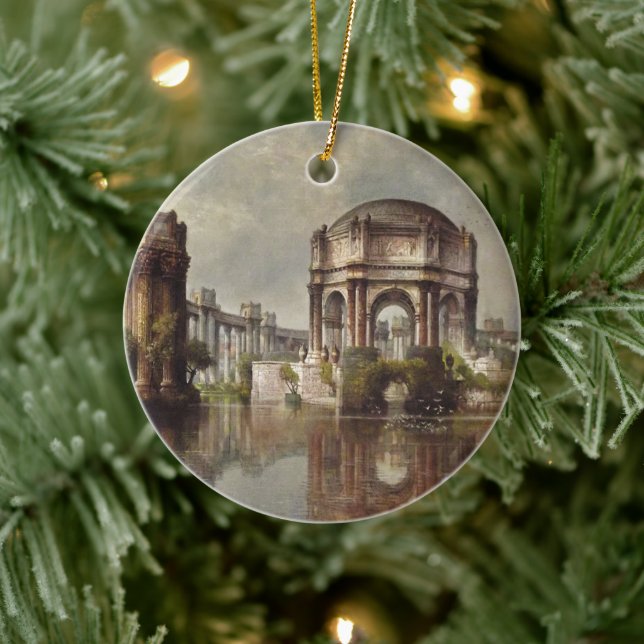 Palace of Fine Arts Lagoon Customizable Ceramic Ornament (Tree)
