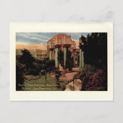 Palace of Fine Arts San Francisco Vintage postcard