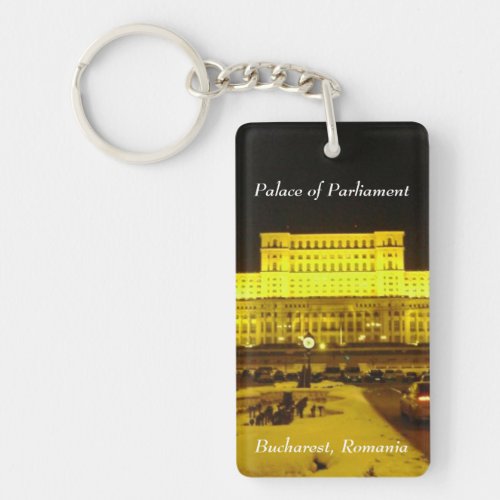 Palace of Parliament Bucharest Romania Keychain