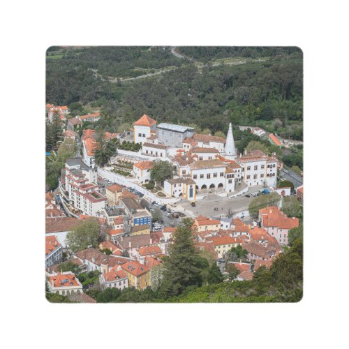 Palace of Sintra from above in Sintra Portugal Metal Print