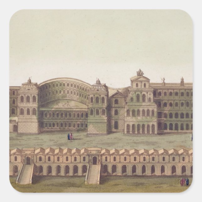 Palace of the Caesars, Rome, from 'Le Costume Anci Square Sticker (Front)
