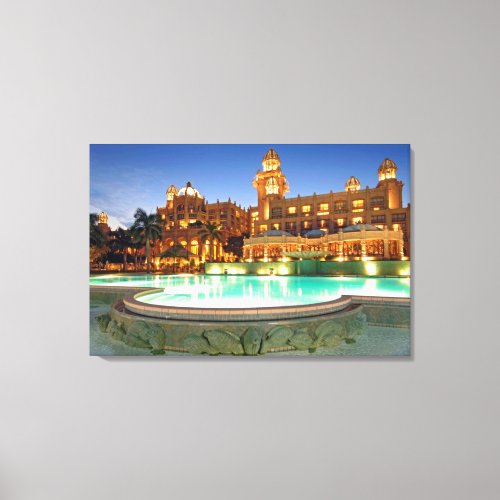 Palace Of The Lost City Hotel And Swimming Pool Canvas Print