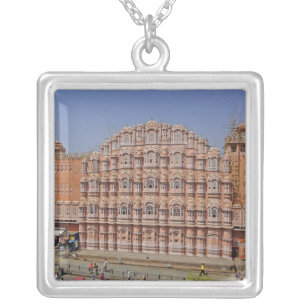 Palace of the Winds (Hawa Mahal), Jaipur, India, Silver Plated Necklace