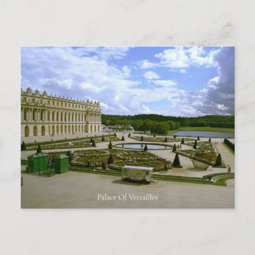 Palace of versailles garden postcard