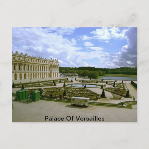 Palace of versailles garden postcard