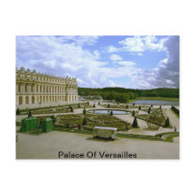 Palace of versailles garden postcard