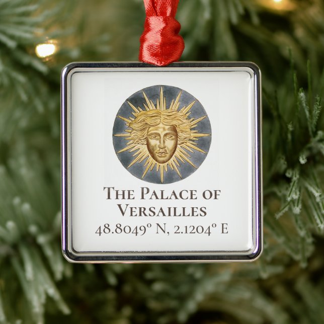 Palace of Versailles Latitude & Longitude  Metal Ornament (Tree)