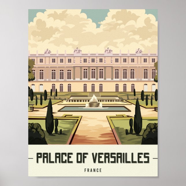 Palace of Versailles Paris France Travel Place Poster (Front)