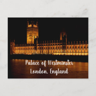 Palace of Westminster at Night – London  Postcard