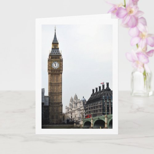 Palace of Westminster Bridge View London England Card