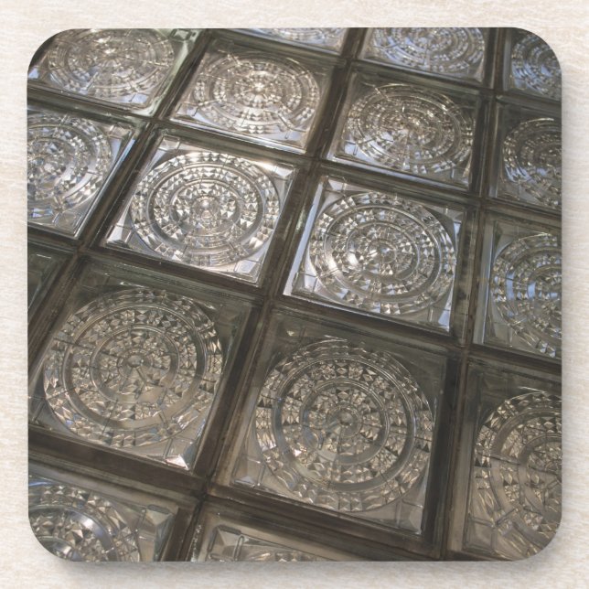 Palacio de Communicaciones, glass flooring Drink Coaster (Front)