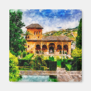 Palacio del Partal, Alhambra, Granada, Spain. Magnet