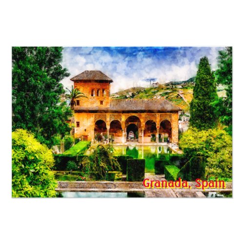 Palacio del Partal Alhambra Granada Spain Photo Print