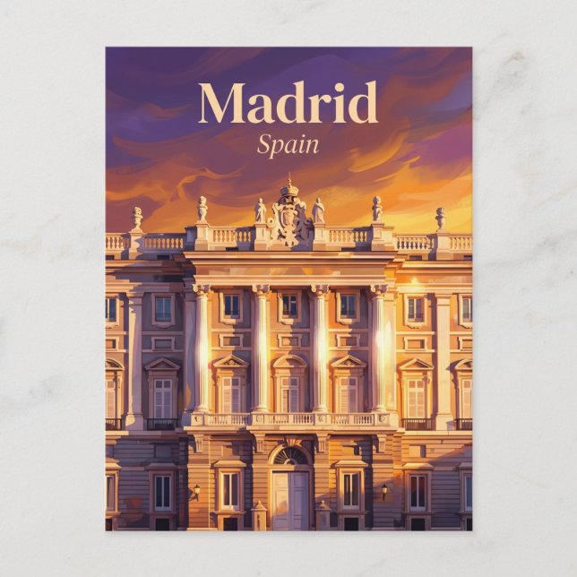 Palacio Real de Madrid Spain Postcard (Front)