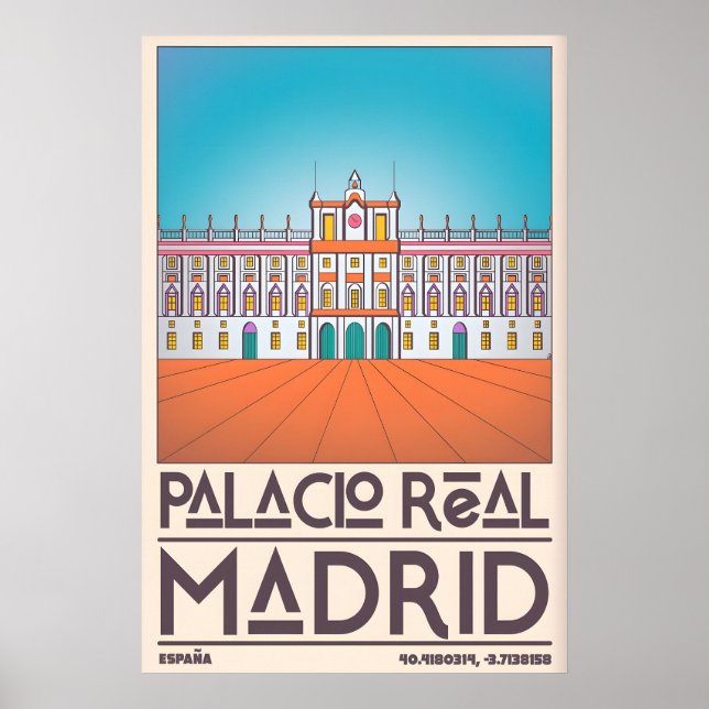 Palacio Real Madrid Wall Art - Clean Lines, Bold (Front)
