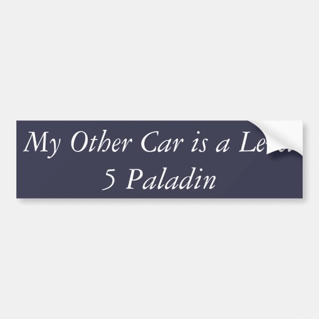 Paladin Bumper Sticker (Front)