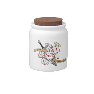 Paladin Dice Design Candy Jar