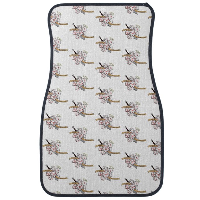 Paladin Dice Design Car Floor Mat (Front)