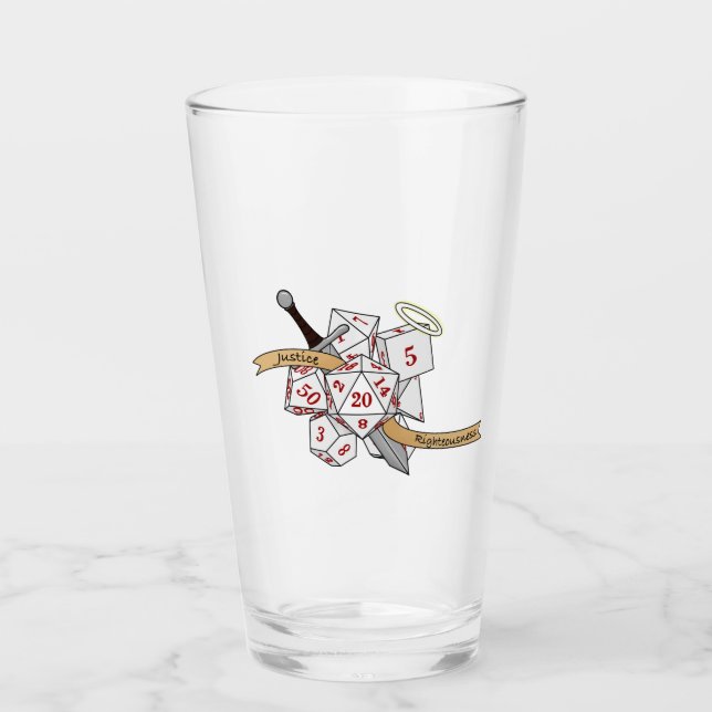 Paladin Dice Design Glass (Front)