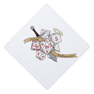 Paladin Dice Design Graduation Cap Topper