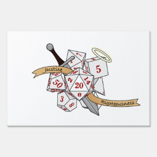 Paladin Dice Design Sign