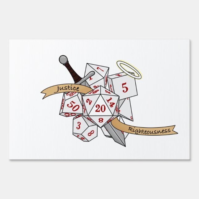 Paladin Dice Design Sign (Front)