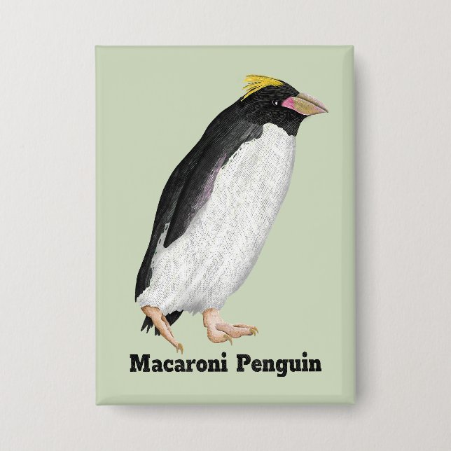 Palaeeudyptes Extinct Penguin Button (Front)