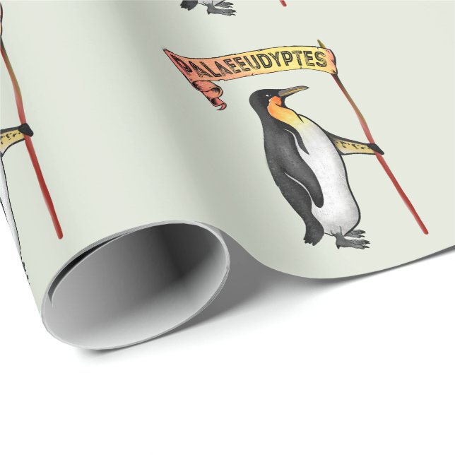 Palaeeudyptes Extinct Penguin Wrapping Paper (Roll Corner)