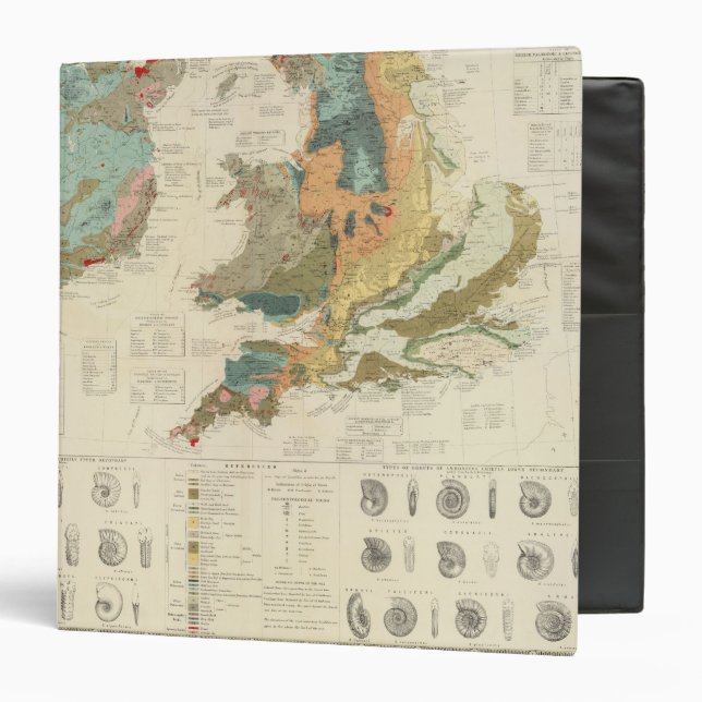 Palaeontological map British Islands 3 Ring Binder (Front/Inside)