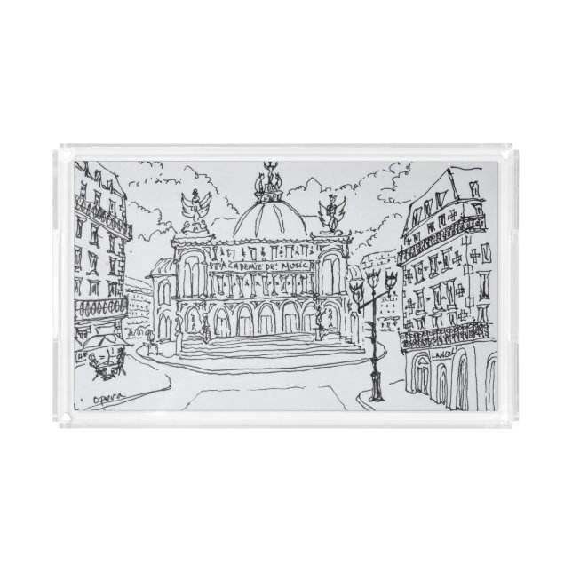 Palais Garnier Opera House | Paris, France Acrylic Tray (Front)
