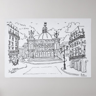 Palais Garnier Opera House Paris, France Poster