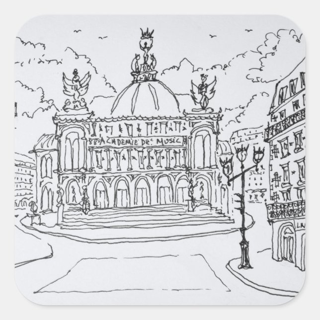 Palais Garnier Opera House | Paris, France Square Sticker (Front)
