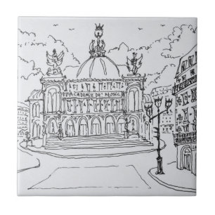 Palais Garnier Opera House   Paris, France Tile