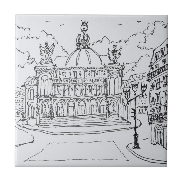 Palais Garnier Opera House | Paris, France Tile (Front)